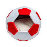 Maxbell Pet Bed Football Shaped Warms Pet House for Outdoor Indoor Supplies Red Small