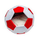 Maxbell Pet Bed Football Shaped Warms Pet House for Outdoor Indoor Supplies Red Small