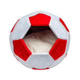 Maxbell Pet Bed Football Shaped Warms Pet House for Outdoor Indoor Supplies Red Small