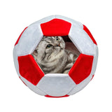 Maxbell Pet Bed Football Shaped Warms Pet House for Outdoor Indoor Supplies Red Small