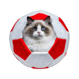 Maxbell Pet Bed Football Shaped Warms Pet House for Outdoor Indoor Supplies Red Small