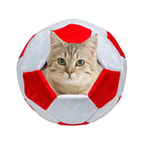 Maxbell Pet Bed Football Shaped Warms Pet House for Outdoor Indoor Supplies Red Small