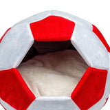 Maxbell Pet Bed Football Shaped Warms Pet House for Outdoor Indoor Supplies Red Small