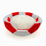 Maxbell Pet Bed Football Shaped Warms Pet House for Outdoor Indoor Supplies Red Small