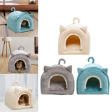 Maxbell Cave Bed Hut Small Dog Bed Kitten Bed Cat Houses Comfortable Soft Beige