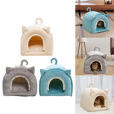 Maxbell Cave Bed Hut Small Dog Bed Kitten Bed Cat Houses Comfortable Soft Beige