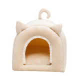 Maxbell Cave Bed Hut Small Dog Bed Kitten Bed Cat Houses Comfortable Soft Beige