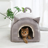 Maxbell Cave Bed Hut Small Dog Bed Kitten Bed Cat Houses Comfortable Soft Gray