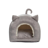 Maxbell Cave Bed Hut Small Dog Bed Kitten Bed Cat Houses Comfortable Soft Gray