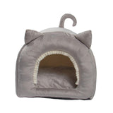 Maxbell Cave Bed Hut Small Dog Bed Kitten Bed Cat Houses Comfortable Soft Gray