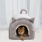 Maxbell Cave Bed Hut Small Dog Bed Kitten Bed Cat Houses Comfortable Soft Gray