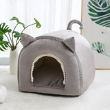 Maxbell Cave Bed Hut Small Dog Bed Kitten Bed Cat Houses Comfortable Soft Gray