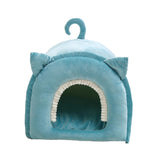 Maxbell Cave Bed Hut Small Dog Bed Kitten Bed Cat Houses Comfortable Soft Blue