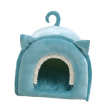 Maxbell Cave Bed Hut Small Dog Bed Kitten Bed Cat Houses Comfortable Soft Blue