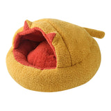 Maxbell Semi Enclosed Cat Bed Cave Cozy Comfortable Warm Nest Cat House Fleece