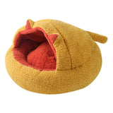 Maxbell Semi Enclosed Cat Bed Cave Cozy Comfortable Warm Nest Cat House Fleece