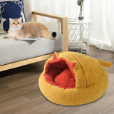 Maxbell Semi Enclosed Cat Bed Cave Cozy Comfortable Warm Nest Cat House Fleece