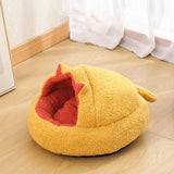 Maxbell Semi Enclosed Cat Bed Cave Cozy Comfortable Warm Nest Cat House Fleece