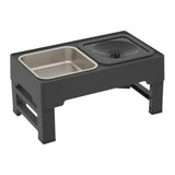 Maxbell Kitten Food Bowl Feeding Dish for Large Medium Small Dogs Home Outdoor Use Feeder Bowl black