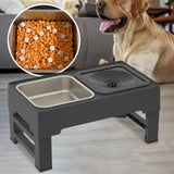 Maxbell Kitten Food Bowl Feeding Dish for Large Medium Small Dogs Home Outdoor Use Feeder Bowl black