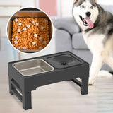 Maxbell Kitten Food Bowl Feeding Dish for Large Medium Small Dogs Home Outdoor Use Feeder Bowl black