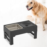Maxbell Kitten Food Bowl Feeding Dish for Large Medium Small Dogs Home Outdoor Use Feeder Bowl black