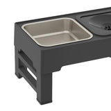Maxbell Kitten Food Bowl Feeding Dish for Large Medium Small Dogs Home Outdoor Use Feeder Bowl black