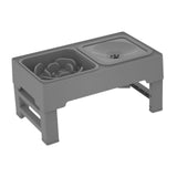 Maxbell Kitten Food Bowl Feeding Dish for Large Medium Small Dogs Home Outdoor Use Slow Feeder gray