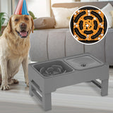 Maxbell Kitten Food Bowl Feeding Dish for Large Medium Small Dogs Home Outdoor Use Slow Feeder gray