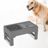 Maxbell Kitten Food Bowl Feeding Dish for Large Medium Small Dogs Home Outdoor Use Slow Feeder gray