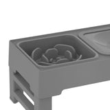 Maxbell Kitten Food Bowl Feeding Dish for Large Medium Small Dogs Home Outdoor Use Slow Feeder gray