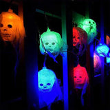 Maxbell Halloween String Lights Skull with for Party Supplies Halloween Yard