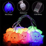 Maxbell Halloween String Lights Skull with for Party Supplies Halloween Yard