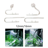 Maxbell Clear Fish Tank Filter Inflow Outflow Filter Water Tank Skimmer Surface 12mm A
