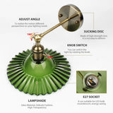 Maxbell Modern Wall Mounted Lamp Wall Sconce Fixture for Home Study Bedroom Green