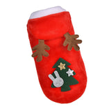 Maxbell Pet Christmas Clothes Winter Warm Flannel Hoodie Apparel for Pug Party 30cmx20cm