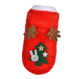 Maxbell Pet Christmas Clothes Winter Warm Flannel Hoodie Apparel for Pug Party 30cmx20cm