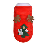 Maxbell Pet Christmas Clothes Winter Warm Flannel Hoodie Apparel for Pug Party 40cmx30cm