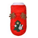 Maxbell Pet Christmas Clothes Winter Warm Flannel Hoodie Apparel for Pug Party 40cmx30cm