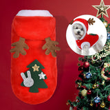 Maxbell Pet Christmas Clothes Winter Warm Flannel Hoodie Apparel for Pug Party 45cmx35cm