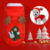 Maxbell Pet Christmas Clothes Winter Warm Flannel Hoodie Apparel for Pug Party 45cmx35cm