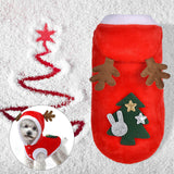 Maxbell Pet Christmas Clothes Winter Warm Flannel Hoodie Apparel for Pug Party 45cmx35cm