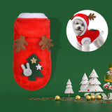 Maxbell Pet Christmas Clothes Winter Warm Flannel Hoodie Apparel for Pug Party 45cmx35cm