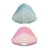 Maxbell Rabbit Litter Box with Grid Potty Trainer for Rabbit Bedding Supplies Cage Pink