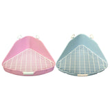 Maxbell Rabbit Litter Box with Grid Potty Trainer for Rabbit Bedding Supplies Cage Pink