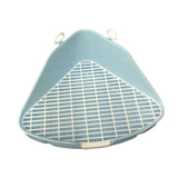 Maxbell Rabbit Litter Box with Grid Potty Trainer for Rabbit Bedding Supplies Cage Blue