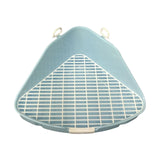 Maxbell Rabbit Litter Box with Grid Potty Trainer for Rabbit Bedding Supplies Cage Blue
