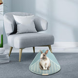 Maxbell Rabbit Litter Box with Grid Potty Trainer for Rabbit Bedding Supplies Cage Blue