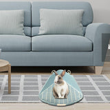 Maxbell Rabbit Litter Box with Grid Potty Trainer for Rabbit Bedding Supplies Cage Blue