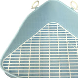 Maxbell Rabbit Litter Box with Grid Potty Trainer for Rabbit Bedding Supplies Cage Blue